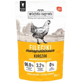 Wiejska Zagroda Monoproteinowe Fileciki Kurczak Mokra Karma dla kota op. 85g