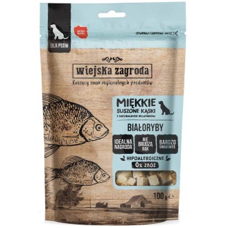 Wiejska Zagroda Przysmaki Suszone Kąski Białoryby dla psa op. 100g