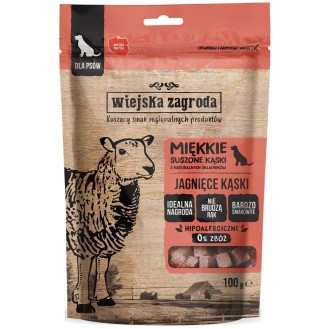 Wiejska Zagroda Przysmaki Suszone Kąski Jagnięcina dla psa op. 100g