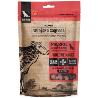 Wiejska Zagroda Przysmaki Suszone Kąski Wołowina dla psa op. 100g