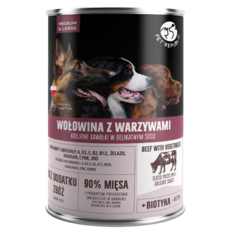 Pet Republic Adult Wołowina z warzywami Mokra Karma dla psa op. 1250g