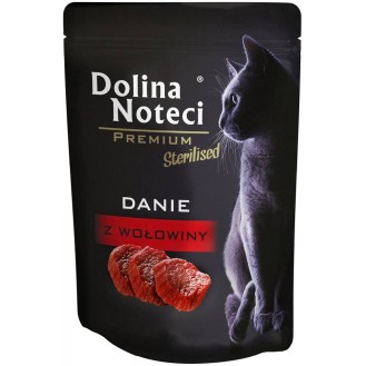 Dolina Noteci Premium Sterilised Danie z wołowiny Mokra Karma dla kota op. 10x85g