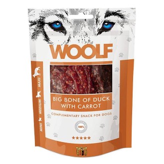 Woolf Przysmak Big Bone of Duck with Carrot dla psa op. 100g