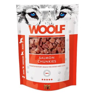 Woolf Przysmak Salmon Chunkies dla psa i kota op. 100g