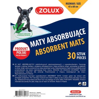 Zolux Maty absorbujące dla psa rozm. 40-45x60cm op. 30szt. nr kat. 477017