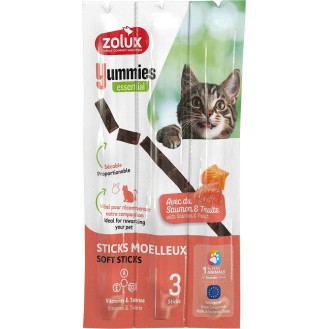 Zolux Kabanosy Yummies Łosoś z pstrągiem dla kota op. 3x5g